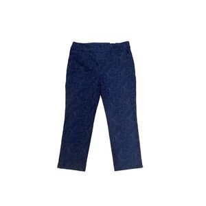 NWT Chicos Paisley Jacquard Josie Slim Ankle Perfect Stretch Pant Size 3 (16)